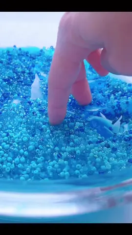 Beads Cracking Refrigerant slime💙🩵ビーズパキパキ保冷剤スライム #slime #asmr #スライム #音フェチ #satisfying #슬라임 #史莱姆 #relax #睡眠 #sleep 