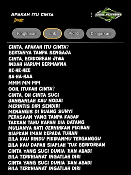 Apakh itu cinta🤭 #liriklagu #foryoupage #longervideos #fypシ 