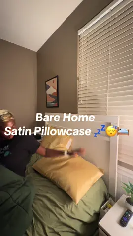 gifted by barehome 💤🩵  Satin pillow cases are a must when your bonnet or scarf seem to have grown legs in the middle of the night @Bare Home #bedding #roomdecor #pillowcase #roomrefresh #barehome 