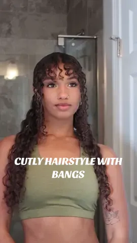 My bang girlies , are you trying this one out?🤭🫣🩷 #curlyhairstyles #banghairstyles 