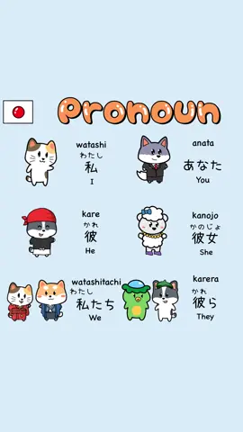 Japanese pronoun🌷🇯🇵 . Follow @Dokidokicomics for even more adorable Japanese lessons.🇯🇵😻 . Learning Japanese books📚  The link in bio! 💛Romaji included only for KANA book. . . . #japanese #japaneselesson #studyjapanese #learnjapanese #nihongo #grammar #日本語 #日本語勉強 #japonais #education #japaneselearningmaterials #learningonline #japanesebook #jlpt #japonés #japanisch #giapponese #japonês 