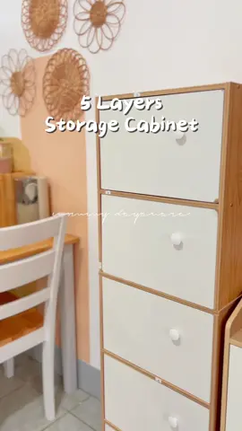 5 Layers Storage Cabinet #storagecabinet #cabinet #woodenstorage #aestheticstorage #storage #organizer #homestorage #homeorganizer #cabinetstorage #teamkahoy #teamputi #bookshelves #budolfinds #fyp 