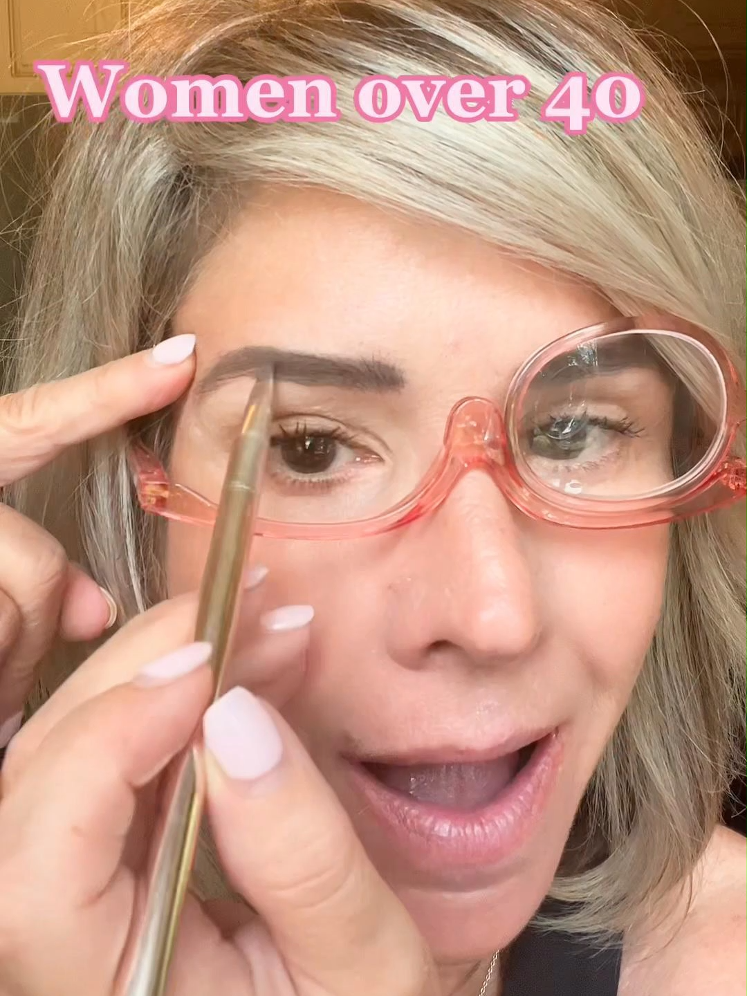 Newest make up tool for 40+ years old women, I believe you totally understand the struggles when it comes to your eyesight. Try these make up reading glasses, they are long overdue, and brilliant in my opinion.