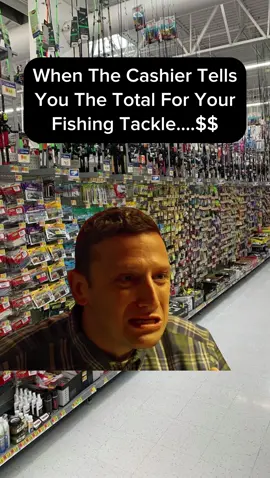 When the cashier hits you with the total of your fishing tackle.  Its mind blowing.   #bassfishing #bassfishinglife #bassfishingtournament #bassmaster #fishing #majorleaguefishing 