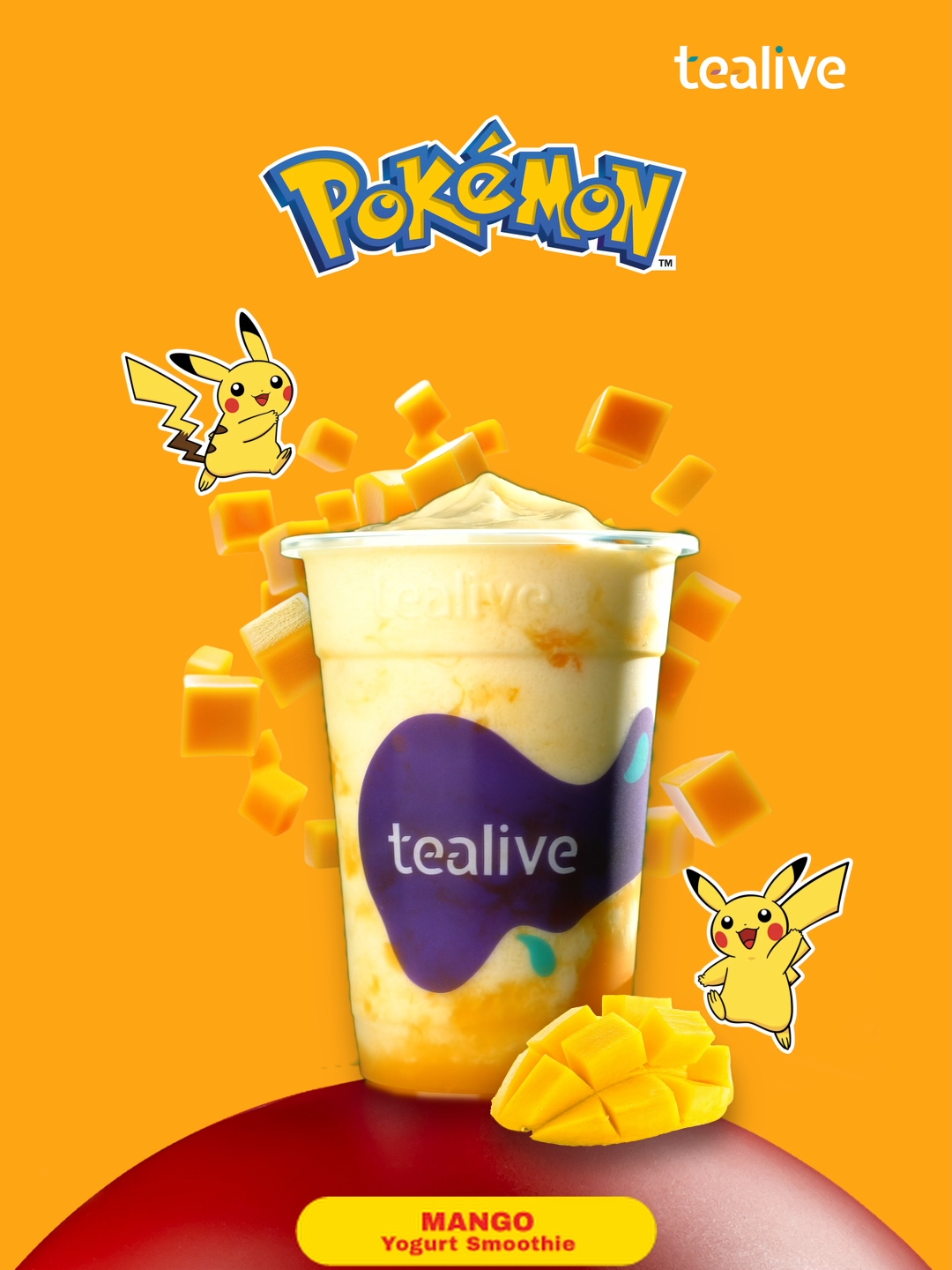 2 Pokémon Trading Cards* up for grabs when you purchase 2 Sip Em All Yogurt Smoothies! While stocks last! ​ Satisfy your cravings with delicious smoothie flavors like strawberry, vanilla, mango, grape, and caramel cookie 🤤 ​ Terms and conditions apply. ​ #Tealive #TealiveSipEmAll #BrewingPositivity​