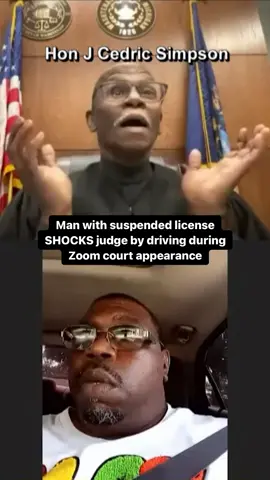 A Michigan man with a suspended license made the unfortunate decision to attend his court hearing while driving. The now viral video shows the man behind the wheel of a car, leaving the judge confused and shocked.  #michigan #court #suspendedlicense #driving #driverslicense #judge 