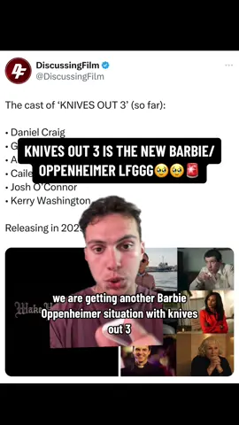 Goodbye Barbie/Oppenheimer Hello Knives Out 3 🥹 IM SO HYPED R U⬇️⬇️ #movietok #knivesout #glassonion #barbie #oppenheimer #barbenheimer 