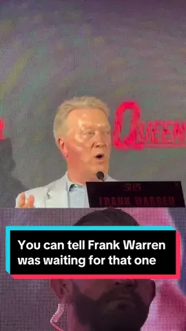You can tell Frank Warren was waiting for that one 😂🚕 #riyadhseason #riyadh #boxing #boxingtok