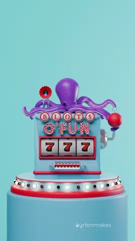 🫧Test your luck #🎰 #🐙 #3ddesign #art #blender #casino #rendering #artist #octopus #3danimation #ayrtonmakes 