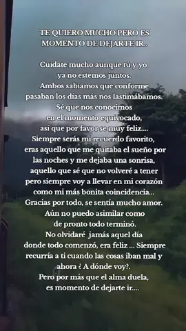 Es momento de dejarte ir...🥹❤️‍🩹 #desamor #amorqueduele #soltar #dejarir 