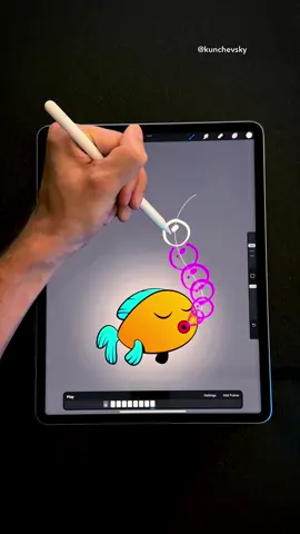 Bubbles animation in Procreate 🫧 ⠀ Get my beginner-friendly Procreate course 💛 Link in bio 🙌 ⠀ #procreate #animation