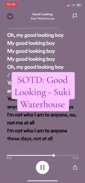 SOTD: Good Looking - Suki Waterhouse #sotd #songoftheday #newmusic #discovermusic #lyrics #lyricsvideo #lyricsedit #trending #spotifywrapped #spotify #sukiwaterhouse #goodlooking 