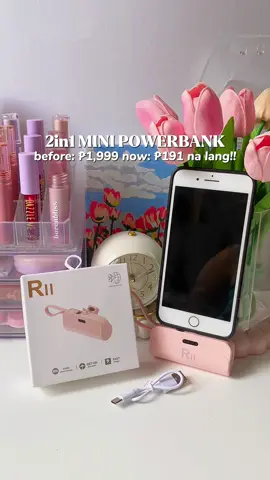 Super ganda neto!! Di mo na need magdala ng heavy na powerbank🫶🏻 #powerbank #minipowerbank #rii  #portablepowerbank #5000mah #affordablepowerbank 