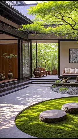Kiến trúc khoảng vườn xanh mát, một khoảng không gian thư giãn tĩnh lặng #hoangart #kientao #khonggiansong #nhavuon #hokoi #trathat #bonsai #thien #chualanh #tamhon #thugian #tinhlang #relax #meditation ❤️#peace #h315241435   #ViralBeauty 