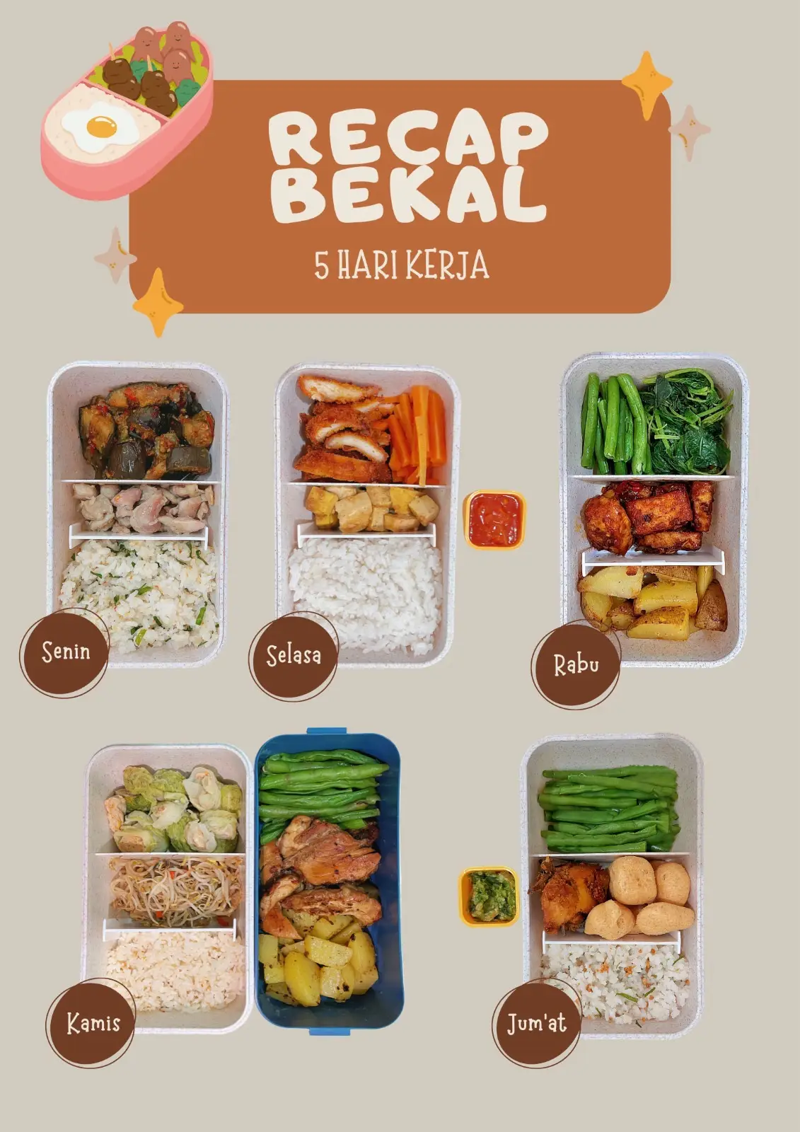 Inspirasi bekal makan ke kantor part II✨ Spill resep yang mana nih? 😍 #idebekal #idebekalsuami #resepmasakansimple #masaksimple #adayinmylife 