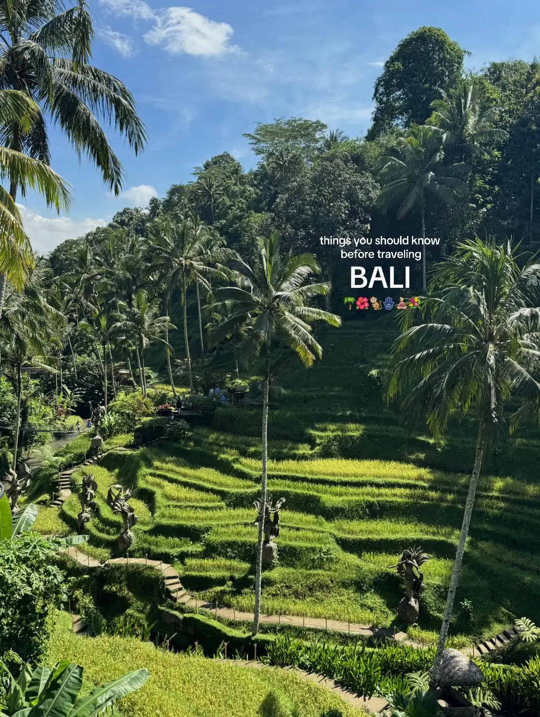 My top things to know before going to Bali #traveltiktok #traveltok #balitravel #bali #backpacking 