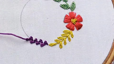 Beautiful niddle work.. Simple embroidery design..  #embroidery #reels #stitch 