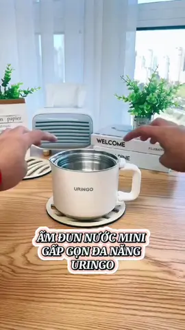 URINGO- Ấm đun nước điện có thể gập lại , kích thước mini , di động , đi du lịch , giữ nhiệt , dung tích 800ml #amdunnuoc #tienich #giadinh