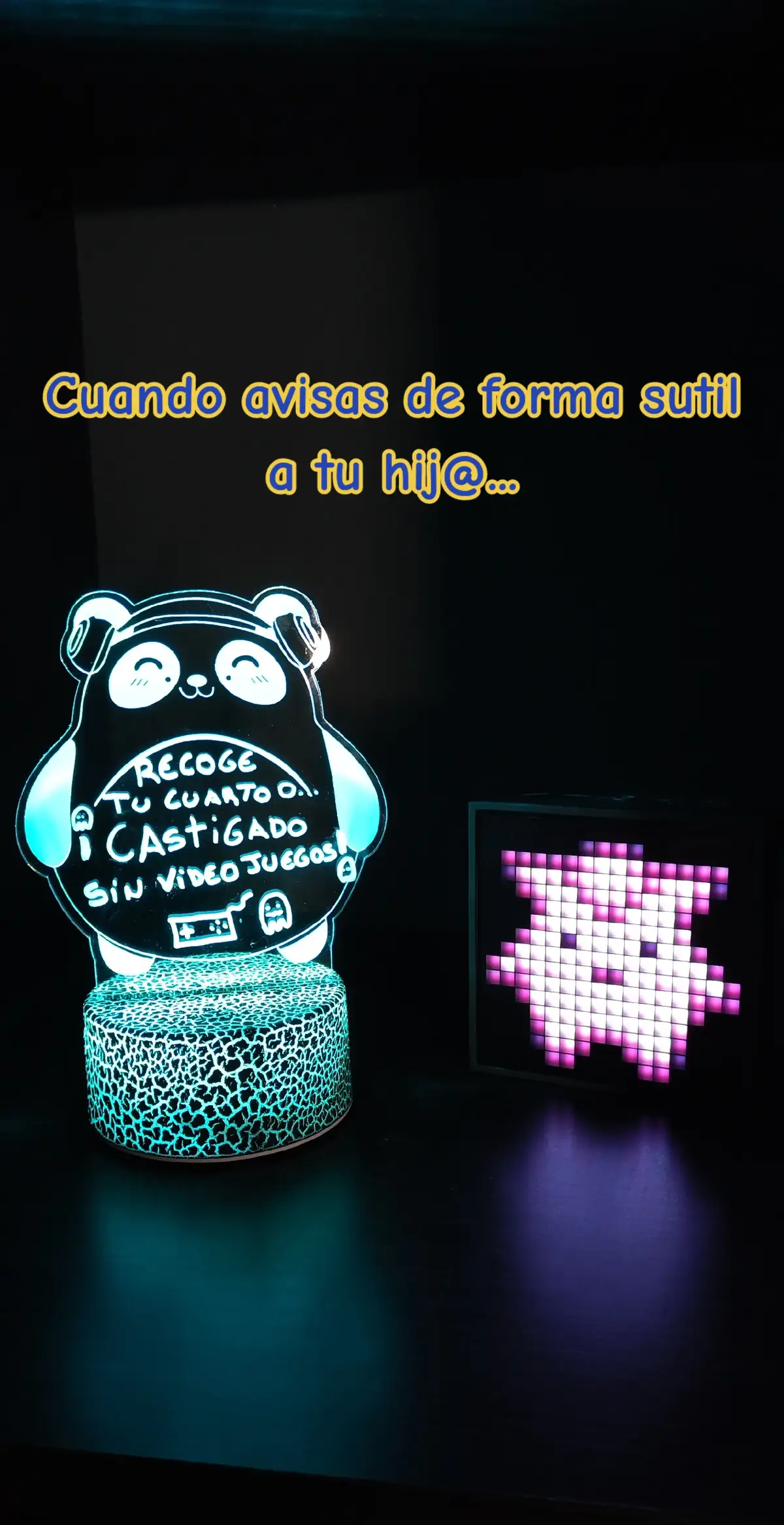 ¿Quieres una forma divertida y original de recordarle a tu hij@ que debe recoger su cuarto? 🧸💡 Esta lámpara LED es la solución perfecta. No solo ilumina la habitación, sino que también envía un mensaje claro y ¡sin discusiones! 🙌✨ Imagínate la reacción de tu hij@ cuando vea esta lámpara encendida. ¡Es el toque perfecto de humor y tecnología para tu hogar! 😄🎮  ¿Te atreves a probarlo?✨ Descubre más sobre esta increíble lámpara LED en el link de los comentarios 🚀 #lamparas #lamparaparaniños #lamparaled #tecnologia #lampara3d #3d #lucesled  #regaloscreativos #regalospersonalizados #regalosoriginales #regalosparaniños #regalogamer #gamers #gamersoftiktok #decoraciongamer  #LámparaLED #HabitaciónGamer #PadresCreativos #GamersUnidos #luzdivertida #luces #gamerentiktok #gamersdetiktok #gaming #gamerboy #boys 