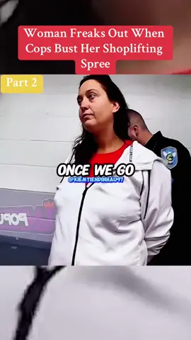 Woman Freaks Out When Cops Bust Her Shoplifting Spree. Part 2 #cops #copstiktok #crime #crimetoks #fyp #foryou #viral #usa #news 