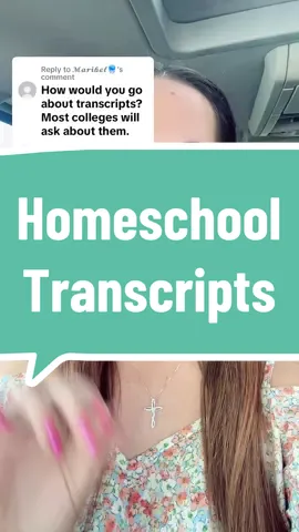 Replying to @𝓜𝓪𝓻𝓲𝓫𝓮𝓵🪼 I get lots of questions about how homeschoolers get transcripts to use for college applications. I PROMISE THIS IS NO BIG DEAL!!  I worried about the exact same thing before we started homeschooling.  The transcripts can be given by an online institution if you're choosing to use one, or you can simply draft them up yourself. If your child just finished a full year of high school biology and they 