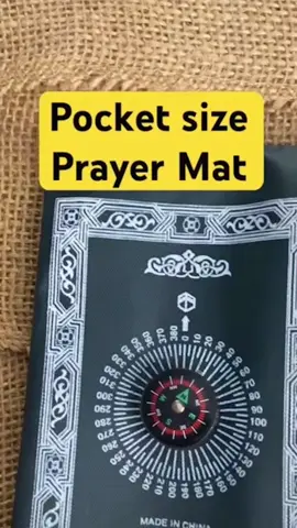 Prayer Mat for Muslims, it’s small, light-weight & waterproof. Comes with a carrying case & compass. #muslim #muslimtiktok #muslimprayers #muslimtravelers #muslimtravel 