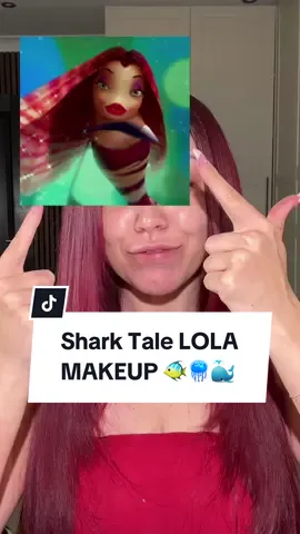 Did you guess right? 😏🐠🪼 Shark Tales LOLA Makeup! #fyp #mua @PLOUISE  