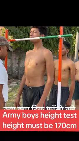 Army boys height test height must be 170cm #fypシ゚viral #training #army #armyheight #armyheighttest #armytraining #fyp #armylover #foryou #foryoupage #armytest 