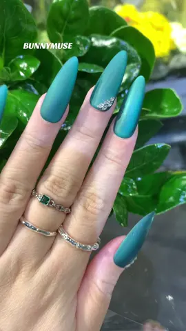 Looking for a green set nails? With a matte finish this one is not too flashy and quite elegant🥹#pressonnails #pressonnailsideas #longnails 