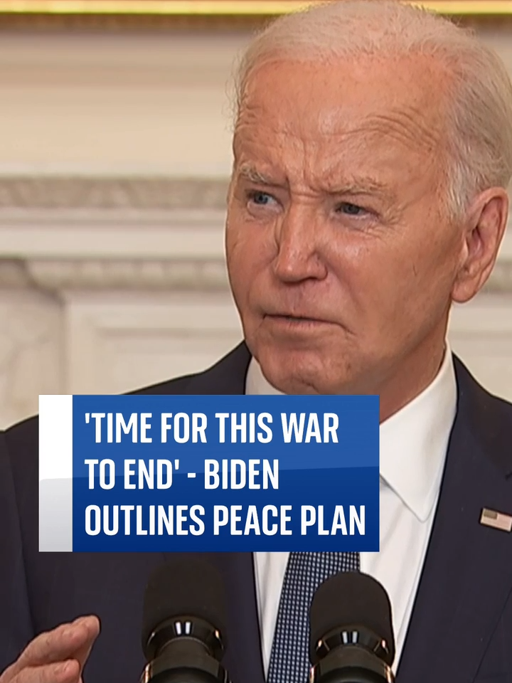 US President Joe Biden outlines Israel-Gaza peace plan. #biden #israel #gaza #war #peace