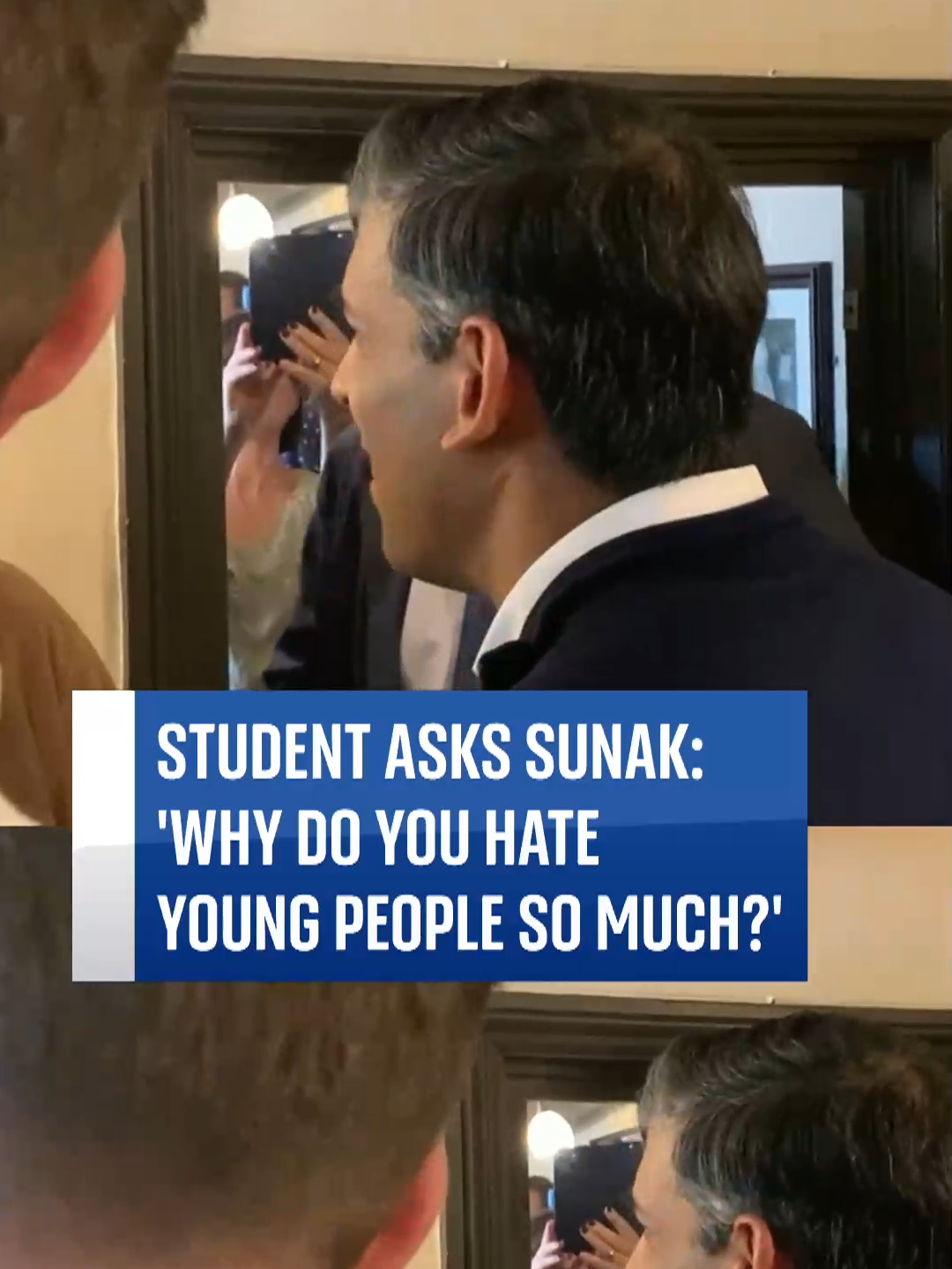 ‘Why do you hate students so much?’ 16-year-old singer-songwriter Henry Hassell confronted the prime minister over plans for national service while he was on the campaign trail in a pub in Devon. #nationalservice #campaign #vote24 #politics #election #generalelection