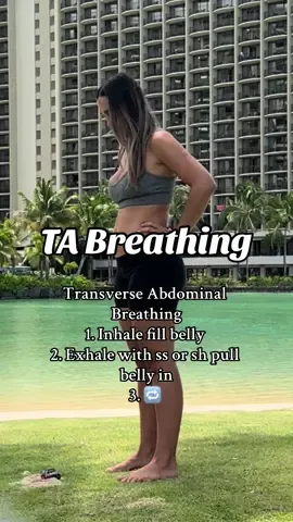 A lot of people know about the rectus abdominis and we love her shes cute, but have you met the transverse abdominis she in your inner core-- AKA the corset muscle and she helps pull everything in and connects to your pelvic floor,  so if you struggle with abdominal separation or a mommy pooch or just want to strenghthen these muscles to prevent these things I’m going to teach you how to activate those inner core muscles using transverse abdominal breathing. Use this during exercise and move on the exhale. This helps prepare for labor and birth and heal abdominals (especially Diastasis recti) in postpartum. 🫶🏽 #postpartumrecovery #laborandbirth #transverseabdominis #TAbreathing #bellybreathing #alohafriday #hawaiilife #sahm #mom 