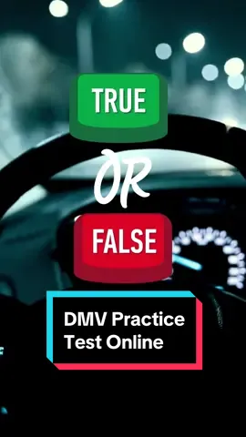 DMV Practice Test: TRUE OR FALSE-5 Questions #dmv #dmvtest  #dmvpracticetest #drivingtest #LearnOnTikTok #driverspermit  #drivingpermit  #drivinglessons  #driverslicense #leftyvlogger