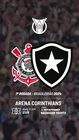 Vamos, BOTAFOGO! 🔥💪🏾 O Clube Mais Tradicional volta a campo pelo Brasileirão neste sábado, às 21h, na Arena Corinthians! ⚽️🇧🇷 #VamosBOTAFOGO #Futebol #Brasil #Gol #Goal #Golaço #CampeonatoBrasileiro 