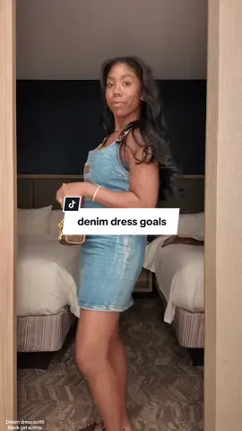 OOTD from a day with the fam 😍💗💁🏽‍♀️ #creatorsearchinsights #denimdress #blackgirltiktok #fashiontiktok #fitcheck #fashiontok #denimdressoutfit #foryou @Wrangler #wrangler #staud 
