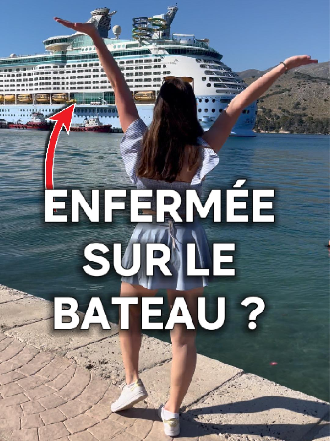 Est-ce que je peux sortir du bateau en escale ? 🤔 Je vous réponds 😇 #croisiere #bateau #vlog #patinage #grece #crete