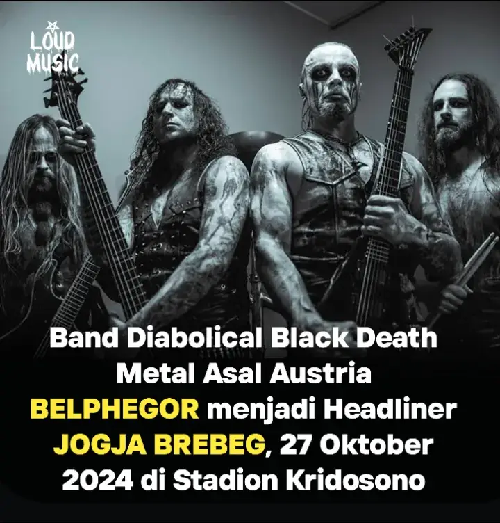 unit Black Metal / Blackened Death Metal asal Austria yang didirikan sekitar 90'an yakni Belphegor, akan meramaikan event legendaris Jogjakarta 90'an yakni Jogja Brebeg #metal #blackmetal #deathmetal #diabolicalblackmetal #blackeneddeathmetal #belphegor #jogjabrebeg #jogjabrebeg2024 