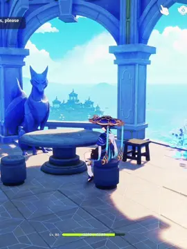 The main goal of this was to be able to sit somewhere and enjoy the view ( my teapot palace build) ^^ #GenshinImpact #genshin #hoyoverse #hoyocreators #wanderer #scaramouche #genshinteapot #teapot 