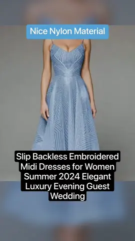 Slip Backless Embroidered Midi Dresses for Women Summer 2024 Elegant Luxury Evening Guest Wedding Long Formal Party Dress under ₱1,434.34 Hurry - Ends tomorrow! click the yellow basket #fypp #fyp #foryou #everyoneontiktok #fypage #highlights #highlights #trendingvideo #trending #fypシ゚viral #everyone #highlight 