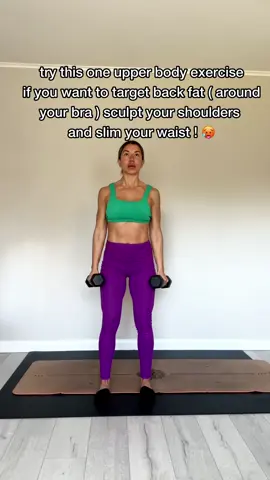 Seriously!!! This one targets your shoulders, waist, and precisely around your bra area - it's amazing! Give it a try and let me know how it works for you!  #brafat #backfat #oneexercise #shoulderexercises #waistworkout #slimwaist 
