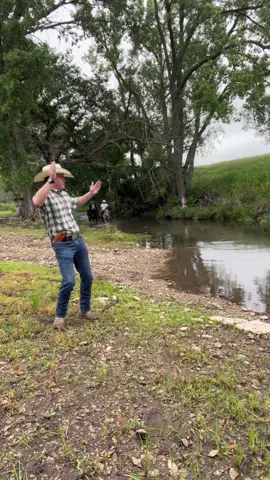 You never know on a trail ride when a dance party might just break out.  I guess thats my perogative! Thanks to the Division Ranch and Jason and Terri and team for a great weekend! I love riding in the flint hills of Kansas. #80sdance #foryourpage #80sdancechallenge #dancingcowboy #cinch #dadsoftiktok #andersonbeanboots #atwoodhats #flinthills @CINCH @Heather Foil @Nigro’s Western Store @JR Hatters 