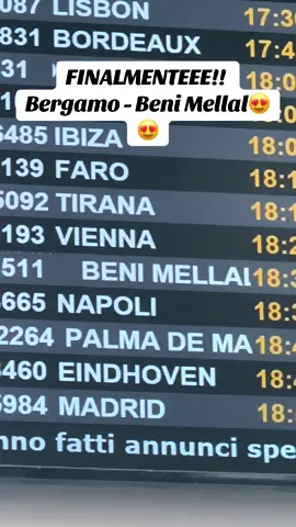 BERGAMO - BENI MELLAL. sara’ moltooo piu’ facile ora ! 💪🏻  🇲🇦🇲🇦🇲🇦🇲🇦🇲🇦🇲🇦#benimellal #marocco #maroc #maghrib #bergamo #airport 
