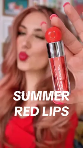 Drugstore summer red lip combo💋😘  @COVERGIRL outlast lip stain in iconic Ruby  @Hard Candy glosstopia lip repair oil in scarlet bliss  #makeup #beauty #lipliner #lipgloss  