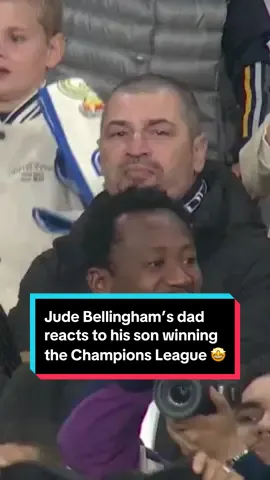 Jude Bellingham’s dad reacts to his son winning the Champions League 🤩 #ucl #uclfinal #championsleague #realmadrid #real #halamadrid #judebellingham #bellingham #vini #vinicius #viniciusjunior #vinijr #footballtiktok #soccertiktok 