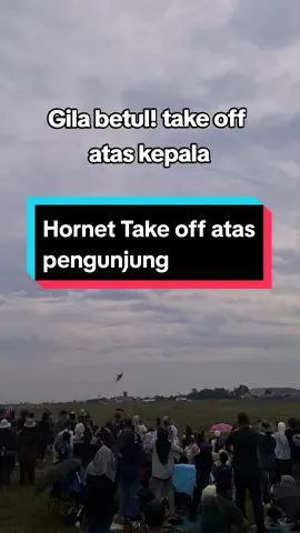 Gila pilot Hornet Malaysia take off atas kepala #tudm #haritudmkuantan #f18hornet 