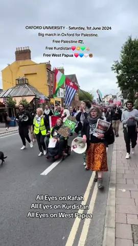 OXFORD UNIVERSITY - Saturday, 1st June 2024 Big march in Oxford yesterday for Palestine. OXFORD for Free Palestine 🇵🇸, Free Kurdistan❤️☀️💚✌🏻 and Free West Papua ❤️💙🤍✊🏾 The Oxford Community March for Palestine joins the student encampment at the Rad Cam. At least a more than 2, 000thousand in the city centre at the end  Radcliffe Camera, Oxford University. All Eyes On Rafah  All Eyes On Kurdistan  All Eyes on West Papua #AllEyesOnRafah #AllEyesOnKurdistan #AllEyesOnKanaky #AllEyesOnWestPapua #AllEyesOnSahara #EndTheGenocide  #FreePalestine🇵🇸 #FreeKurdistan❤️☀️💚✌🏻 #FreeWestPapua❤️💙🤍✊🏾 #FreeKanaky🇳🇨 #FreeWesternSahara🇪🇭 FreeCongo🇨🇩 #FreeSudan 🇸🇩 #FreeMaluku #FreeAceh #FreeBalochistan #FreeKashmir #Oxford #OxfordUniversity #OxfordPalestine #WestPapua #Palestine #Kurdistan #PapuaMilitantInternational 