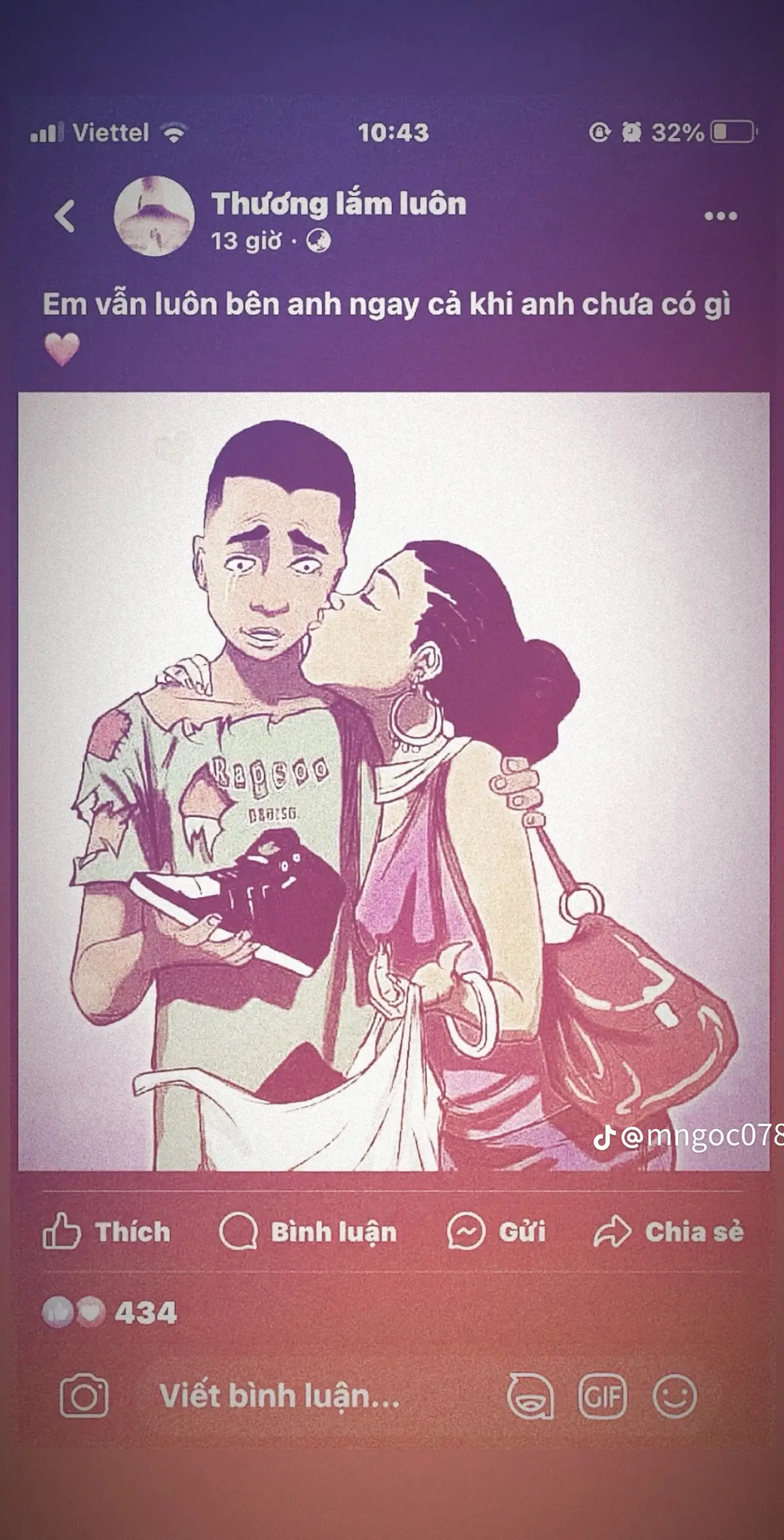 “ Em không quan trọng anh như thế nào, em muốn ở bên anh kể cả khi anh không có gì. Mong tới lúc anh đủ chính chắn và có tất cả, người anh lo lắng vẫn là em” #xh 