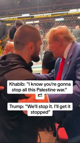 Khabib tells Trump to end the war in Palestine  #ufc302 #khabib #khabib_nurmagomedov #khabibnurmagomedov #trump 