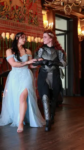 May i have this dance? I would choose @Honeyswords as my knight in shining armor any day  💙💜🩷  #ladyknight #knightcore #knightcosplay #knights  #women #fantasycosplay #fantasycore #fantasybooktok #BookTok #knights #princess #royalball #wlw #wlwcosplay #pridemonth 
