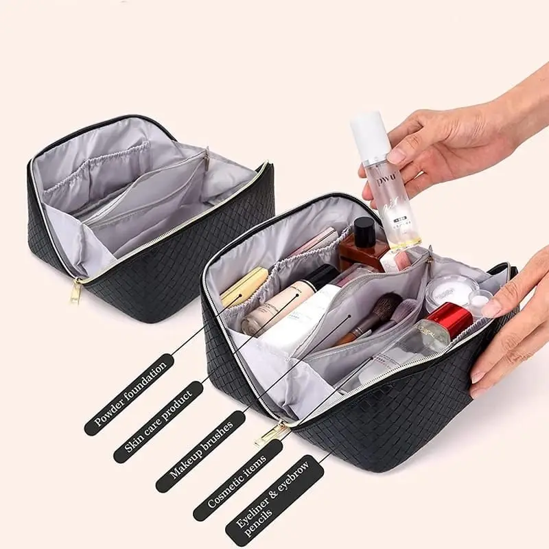 ksh 1500 contact 0111341409 Plaid Make Up Bag Multifunctional PU Leather Makeup Case Pouch Portable Large Capacity Fashion Zipper Soft for Gym Fitness #makeupbag #makeuporganization #makeuporganizer #storagehacks #organize 